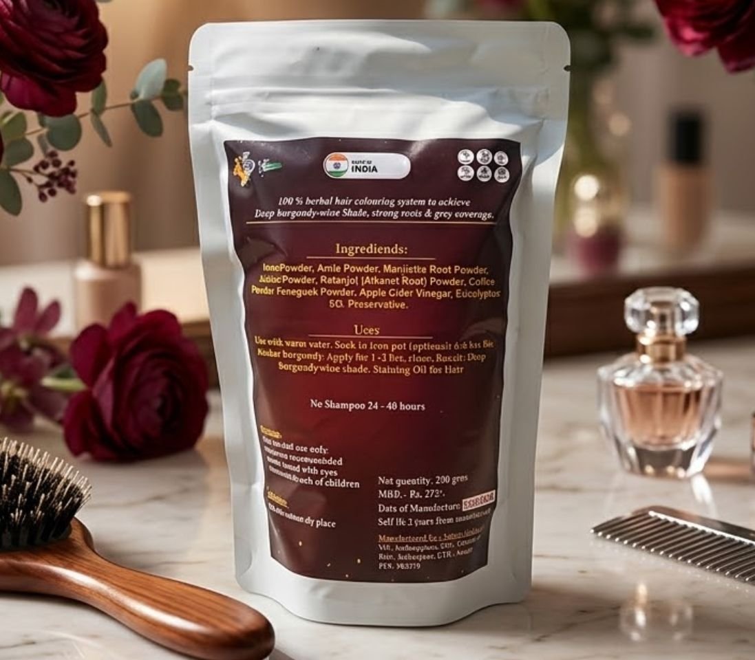 Natural Hair Colour (Burgundy) - Image 2